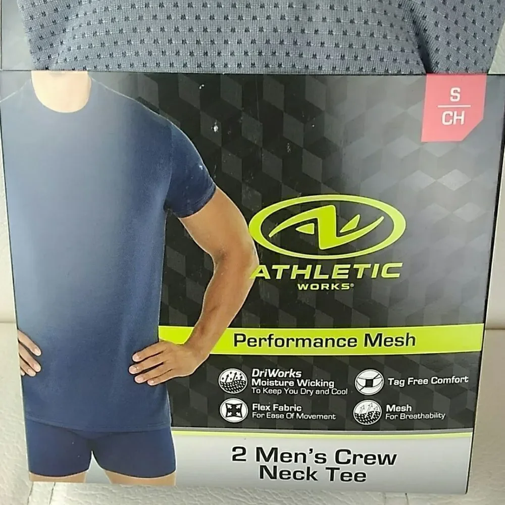 Athletic Works mesh set of 4 men's crew neck tees - Picture 2 of 8